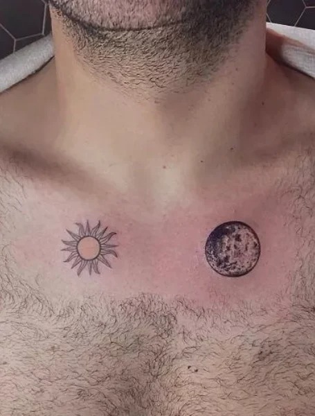 tatuaje sol y luna